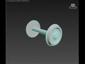 common steam locomotive front pilot wheel 3D मॉडल
