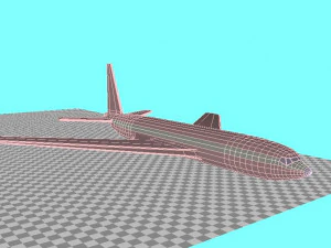 aeronave Boeing 720 Modelo 3D