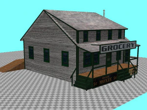 edifício clássico de mercearia Modelo 3D