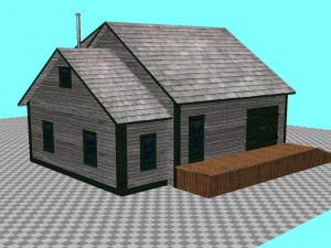 classic grocery building Modelo 3D