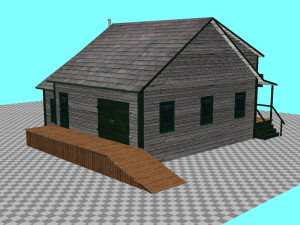 classic grocery building Modelo 3D