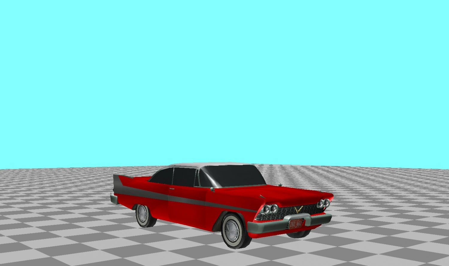 1958 plymouth fury christine 3D Model .c4d .max .obj .3ds .fbx .stl .blend 