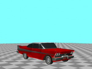 1958 plymouth fury christine 3D Model