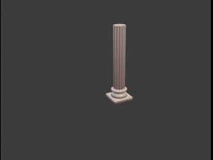 greek inspired half column 3D Model