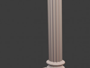 greek inspired half column Model 3D
