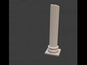 ギリシャ風の破壊された柱 3Dモデル