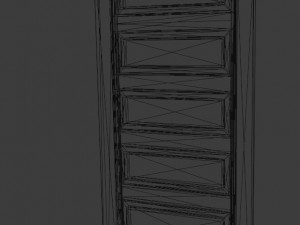 1920s five panel door 3D Model