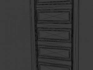 1920s five panel door 3D Model