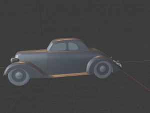 1936 f-o-r-d 5 window coupe 3D Model