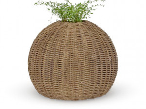 rattan pot planter 3D Model