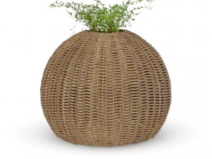 등나무 냄비 화분 3D 모델