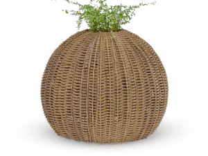 rattan pot planter 3D मॉडल