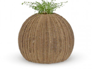 rattan pot planter 3D मॉडल