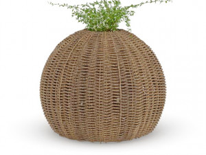 rattan pot planter 3D मॉडल