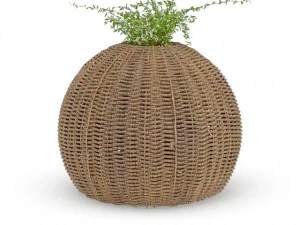 rattan pot planter 3D Model