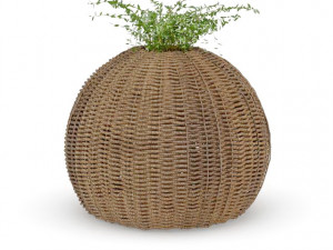rattan pot planter 3D मॉडल