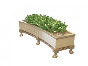 garden wood flower planter Model 3D