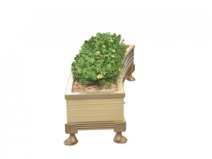 garden wood flower planter Model 3D