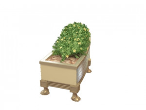 garden wood flower planter Model 3D