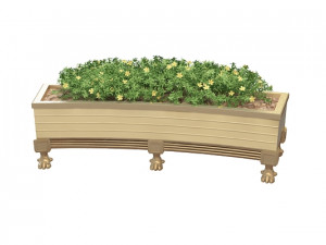 garden wood flower planter Model 3D