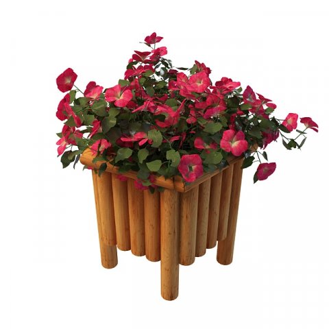 garden planter flowers Modello 3D .c4d .max .obj .3ds .fbx .stl .blend 