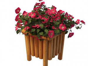 garden planter flowers 3D Model
