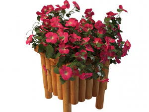 garden planter flowers 3D Model
