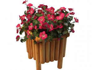 garden planter flowers Modello 3D
