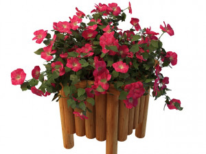 garden planter flowers Modello 3D
