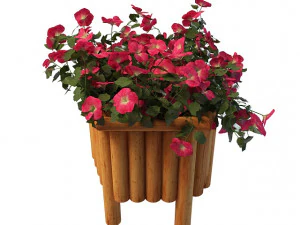 garden planter flowers 3D Model