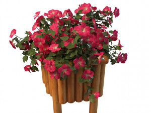 garden planter flowers Modello 3D