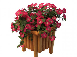 garden planter flowers Modello 3D