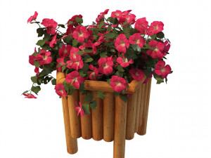 garden planter flowers Modello 3D