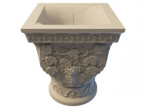 stone planter Model 3D