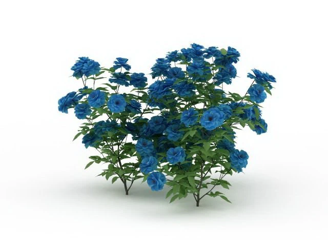 blue flowers 3D Model .c4d .max .obj .3ds .fbx .stl .blend 