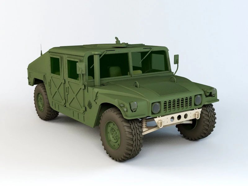 hmmwv hummer miliatry vehicle 3D Model .c4d .max .obj .3ds .fbx .stl .blend 