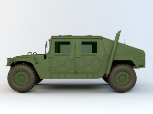 hmmwv hummer miliatry vehicle Model 3D