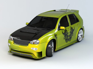 graffiti car Modello 3D
