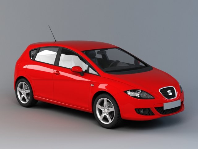 seat leon 3D 模型 .c4d .max .obj .3ds .fbx .stl .blend 