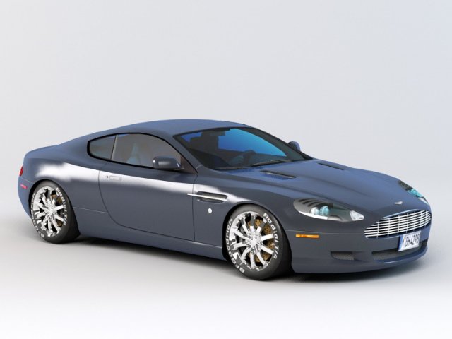 aston martin db9 3D Model .c4d .max .obj .3ds .fbx .stl .blend 