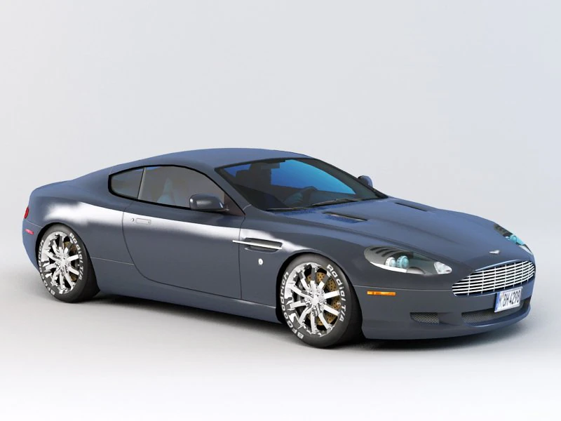 aston martin db9 3D Model .c4d .max .obj .3ds .fbx .stl .blend