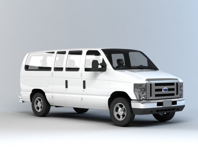 minibus 3D Модель .c4d .max .obj .3ds .fbx .stl .blend 