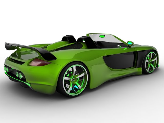 porsche carrera gt Model 3D .c4d .max .obj .3ds .fbx .stl .blend 