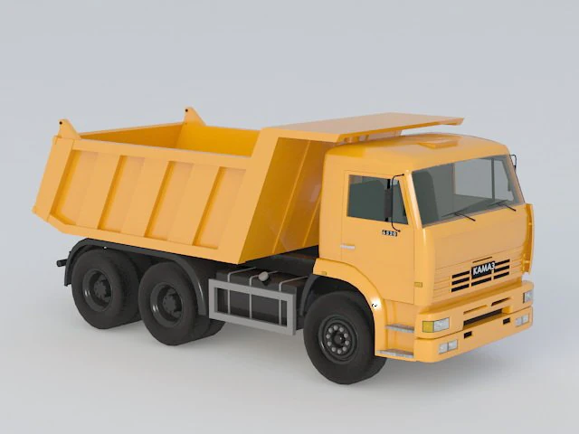kamaz dump truck 3D Model .c4d .max .obj .3ds .fbx .stl .blend
