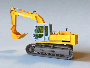 fiat hitachi excavator 3D Model