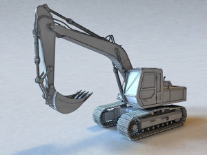 fiat hitachi excavator Modello 3D