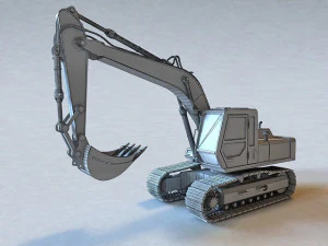 fiat hitachi excavator 3D Model