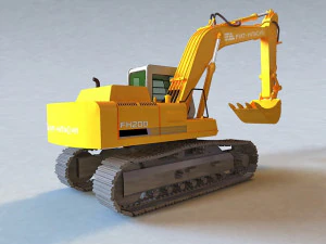 fiat hitachi excavator 3D Model
