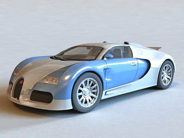 bugatti veyron 3D Model .c4d .max .obj .3ds .fbx .stl .blend 