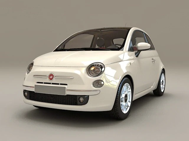 fiat 500 r 3D Model .c4d .max .obj .3ds .fbx .stl .blend 